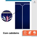 Ver imagem 5 de Guarda Roupa Dobrável Portátil Multiuso Organizador de Roupas Azul - StaremCasa