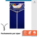 Ver imagem 2 de Guarda Roupa Dobrável Portátil Multiuso Organizador de Roupas Azul - StaremCasa