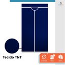 Ver imagem 4 de Guarda Roupa Dobrável Portátil Multiuso Organizador de Roupas Azul - StaremCasa