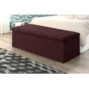Ver imagem 2 de Calçadeira Baú Vitoria 138 cm Suede Bordô