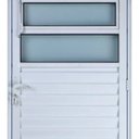 Ver imagem 2 de Porta de Alumínio Basculante Cor Branco 210 x 70 Esquerda Vidro Mini Boreal Linha All Soft