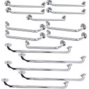 Ver imagem 1 de Barra Alça Apoio Inox Kit 50cm 60cm 70cm Acessibilidade Pcd Cadeirante Idoso Banheiro Casa Box Corri