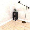 Ver imagem 2 de Mesa de Canto Preto Preta Mesinha Auxiliar de Sofa Sala Mesa Lateral Cama