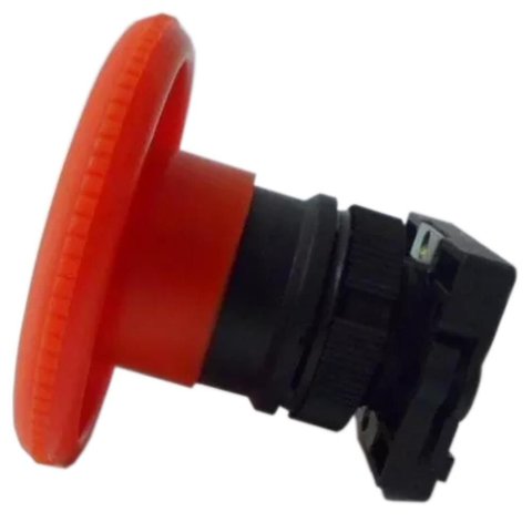 Botão de Retenção Tipo Soco Girar para Destravar Vermelho 60mm - Spfn1r6 - Steck Botao Ret.gir.dest.