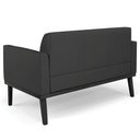 Ver imagem 5 de Sofá Namoradeira Base Madeira Preto Maressa Sintético Preto - Ibiza