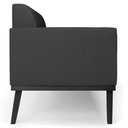 Ver imagem 6 de Sofá Namoradeira Base Madeira Preto Maressa Sintético Preto - Ibiza