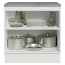 Ver imagem 6 de Balcão de Cozinha 80 cm 2 Portas Branco/Crema Vik Madesa