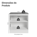 Ver imagem 4 de Balcão de Cozinha 80 cm 2 Portas Branco/Crema Vik Madesa
