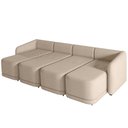 Ver imagem 6 de Sofá Cama para Sala de Estar 4 Lugares 396cm Montserrat K01 Linho Bege - Lyam Decor