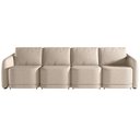 Ver imagem 3 de Sofá Cama para Sala de Estar 4 Lugares 396cm Montserrat K01 Linho Bege - Lyam Decor