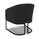 Ver imagem 5 de Kit 2 Poltronas Stella Veludo Preto Base Industrial Preto - D’Rossi