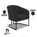Ver imagem 6 de Kit 2 Poltronas Stella Veludo Preto Base Industrial Preto - D’Rossi