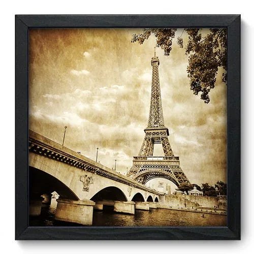 Quadro Decorativo - Torre Eiffel - 33cm x 33cm - 016qnmbp - 1