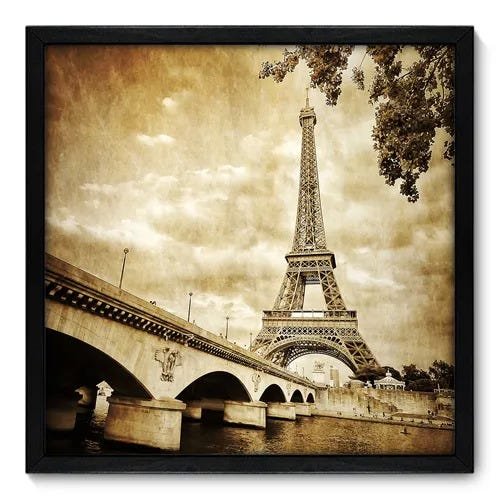 Quadro Decorativo - Torre Eiffel - 50cm x 50cm - 016qnmcp - 1