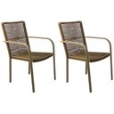 Ver imagem 1 de Kit 2 Cadeira Área Gourmet Alumínio Corda Sintética