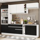 Ver imagem 1 de Armário de Cozinha Completa 290cm Branco/Preto Vicenza Madesa 16