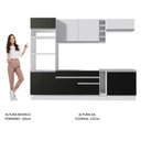 Ver imagem 6 de Armário de Cozinha Completa 290cm Branco/Preto Vicenza Madesa 16
