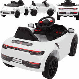 Carro Eletrico Shiny Toys Porsche Carrera Turbo S 911 6v Branco - 3