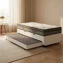 Ver imagem 1 de Cama Box Baú com Colchão Espuma D33 Pillow In Anjos Ortosleep + Auxiliar Unique Solteiro 88cm