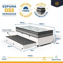 Ver imagem 5 de Cama Box Baú com Colchão Espuma D33 Pillow In Anjos Ortosleep + Auxiliar Unique Solteiro 88cm