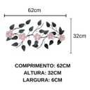 Ver imagem 2 de Enfeite de Parede Decorativo Todo de Ferro 5 Rosas:rosa