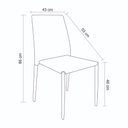 Ver imagem 5 de Kit 6 Cadeiras Amanda Glam Rivatti Revestida em PVC Nude Estrutura Metal
