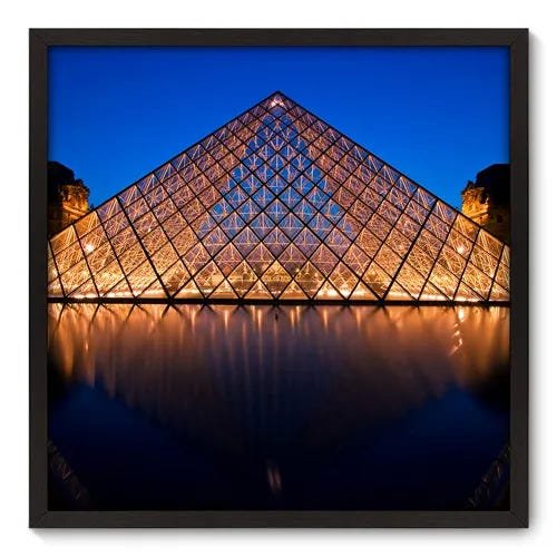 Quadro Decorativo - Louvre - 70cm x 70cm - 039qnmdp - 1