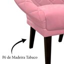Ver imagem 5 de Cadeira Sala de Estar Liz Veludo Rosa