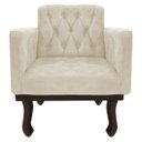 Ver imagem 6 de Kit Diva Recamier Diana 160cm Lado Direito e 02 Poltronas Classic Suede Bege - ADJ Decor