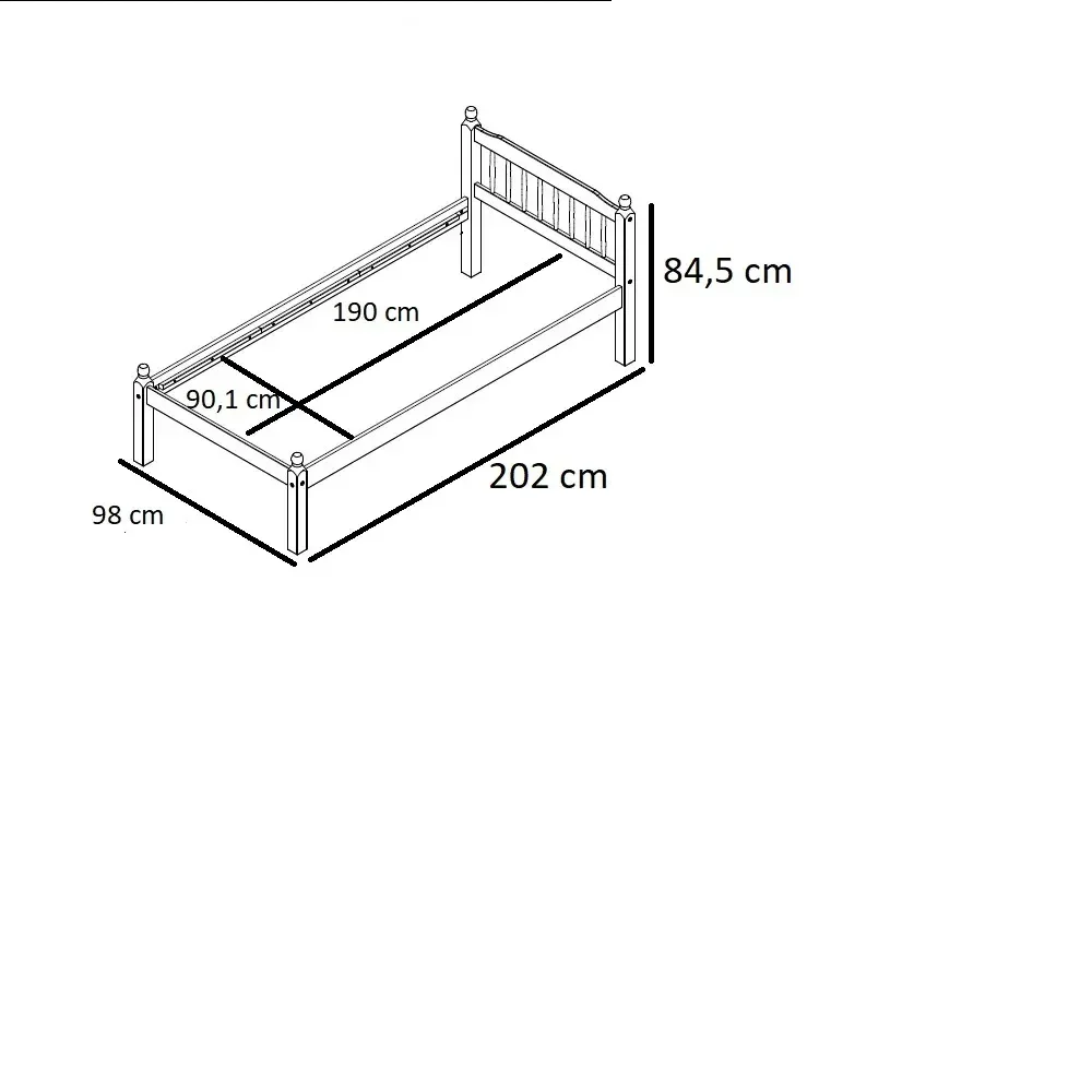 Ver imagem 4 de Cama Solteiro Naturalle Madeira de Pinus
