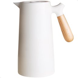 Garrafa Térmica 1 Litro Bule Cantinho do Café Chá Leite Água Plástico Cabo Madeira - 1