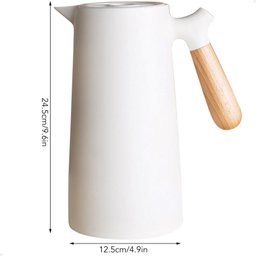 Garrafa Térmica 1 Litro Bule Cantinho do Café Chá Leite Água Plástico Cabo Madeira - 2