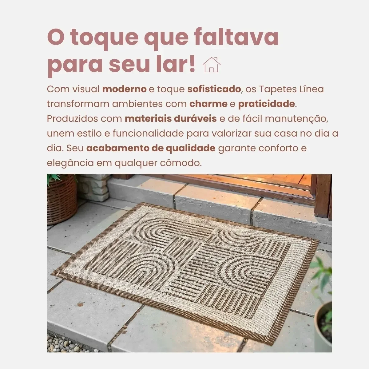 Ver imagem 4 de Tapete Porta Nazca / Línea Luxo 50x80cm Capacho Entrada:caramelo