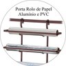 Suporte Porta Rolos Triplo Papel Toalha Alumínio e PVC Luxo - Bronze - 3