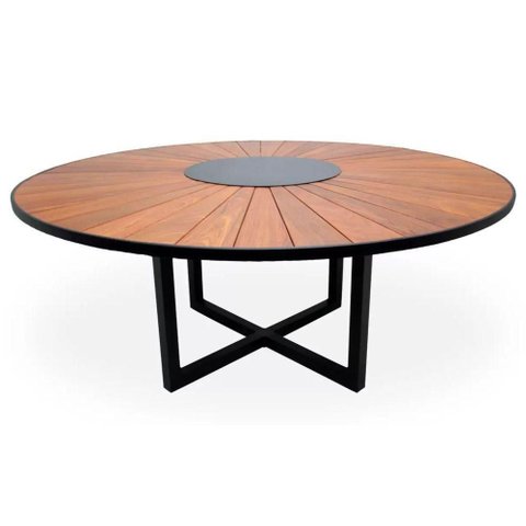 Mesa de Jantar com Tampo de Pétalas 8 Lugares Redonda Madeira Maciça 150cm Amadeirado