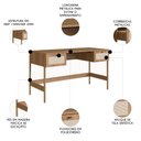 Ver imagem 3 de Mesa Escrivaninha Home Office 139cm Arlo A10 Hanover - Mpozenato