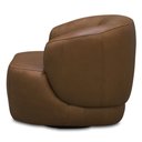 Ver mais imagens de Kit 2 Poltronas Decorativas Giratória Orgânica Sala Living Begur L06 Couro Marrom Claro - Lyam Decor