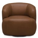Ver imagem 3 de Kit 2 Poltronas Decorativas Giratória Orgânica Sala Living Begur L06 Couro Marrom Claro - Lyam Decor