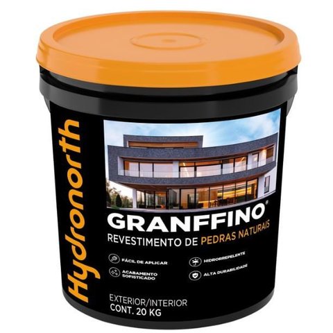 Revestimento de Pedras Naturais Granffino 20kg Cinza Claro Hydronorth