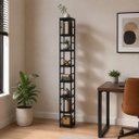 Ver imagem 2 de Estante Multiuso Organizador Livreiro Estilo Industrial 180x40 Preto Total