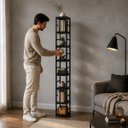 Ver imagem 3 de Estante Multiuso Organizador Livreiro Estilo Industrial 180x40 Preto Total