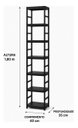 Ver imagem 4 de Estante Multiuso Organizador Livreiro Estilo Industrial 180x40 Preto Total
