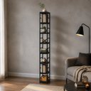 Ver imagem 1 de Estante Multiuso Organizador Livreiro Estilo Industrial 180x40 Preto Total