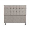 Cabeceira Estofada Box Casal Dubai 1,40cm Vamfer Estofados Suede Cinza Claro - 12