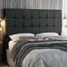 Cabeceira Estofada Box Casal Dubai 1,40cm Vamfer Estofados Suede Cinza Claro - 10