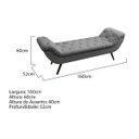 Ver imagem 3 de Recamier Divã Odessa P04 160 cm Suede - ADJ Decor - Cinza TCA 940