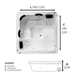 Spa Quadrado Nova Iorque Padrão com Hidro - 2
