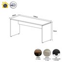 Ver imagem 2 de Mesa Escrivaninha de Trabalho 120cm X 70cm Pés Painel F5 Cor:cinza Sagrado com Preto