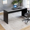 Ver imagem 1 de Mesa Escrivaninha de Trabalho 120cm X 70cm Pés Painel F5 Cor:cinza Sagrado com Preto