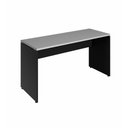 Ver imagem 3 de Mesa Escrivaninha de Trabalho 120cm X 70cm Pés Painel F5 Cor:cinza Sagrado com Preto